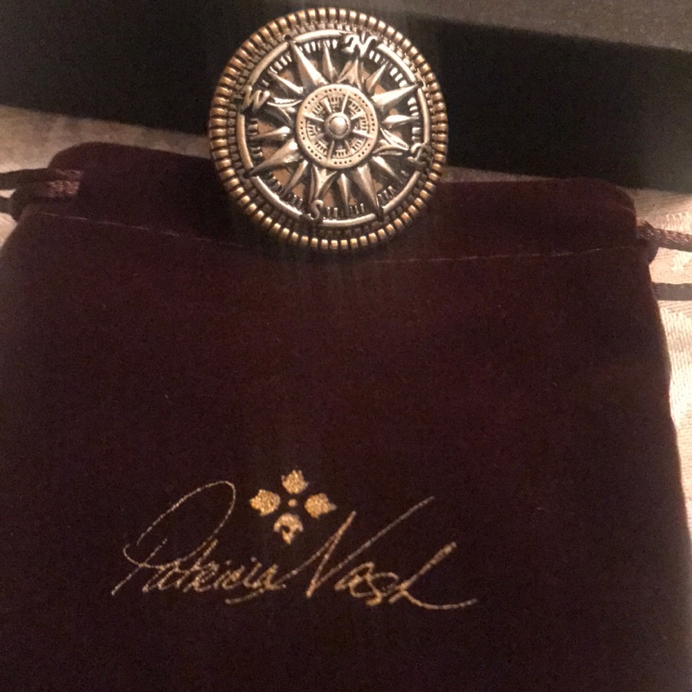 Patricia Nash silver and gold Compass Ring Size 7